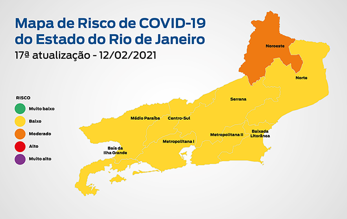 Covid-19: estado permanece em bandeira amarela com baixo risco