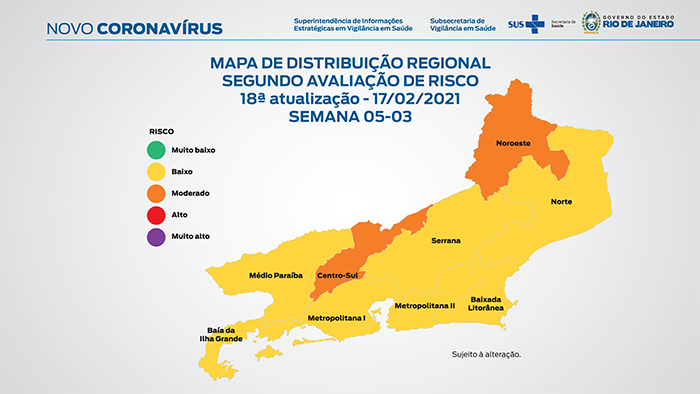 Covid-19: estado permanece em bandeira amarela com baixo risco