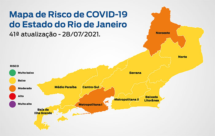 Mapa de Risco: estado mantém baixo risco de transmissão da Covid