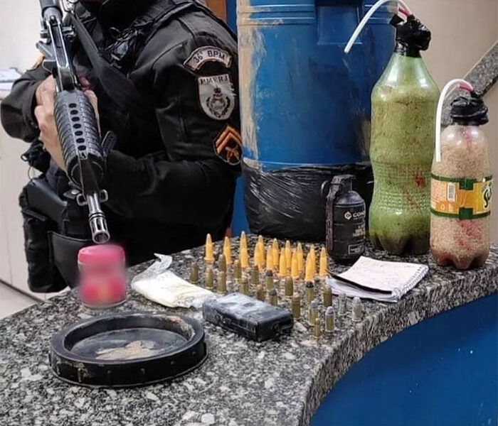 Santo Antônio de Pádua: Polícia encontra tonel com explosivos e drogas