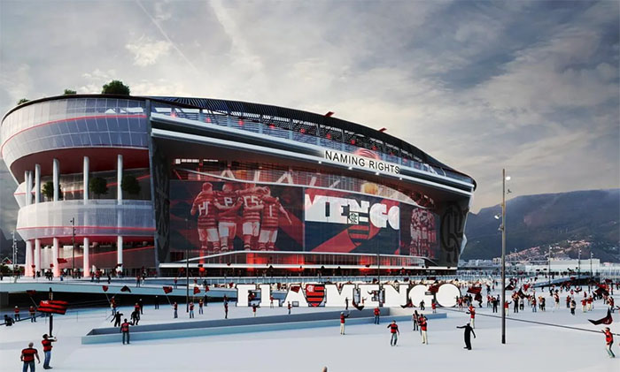 Flamengo prevê estádio do Gasômetro para 10 anos, com 72 mil lugares e custo de pelo menos R$ 2,2 bilhões